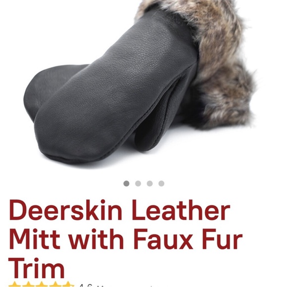 Leather Mittens - Picture 4 of 5